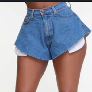 Vintage Vibrant MIU‎ High Cut Denim Shorts Size Small NWT